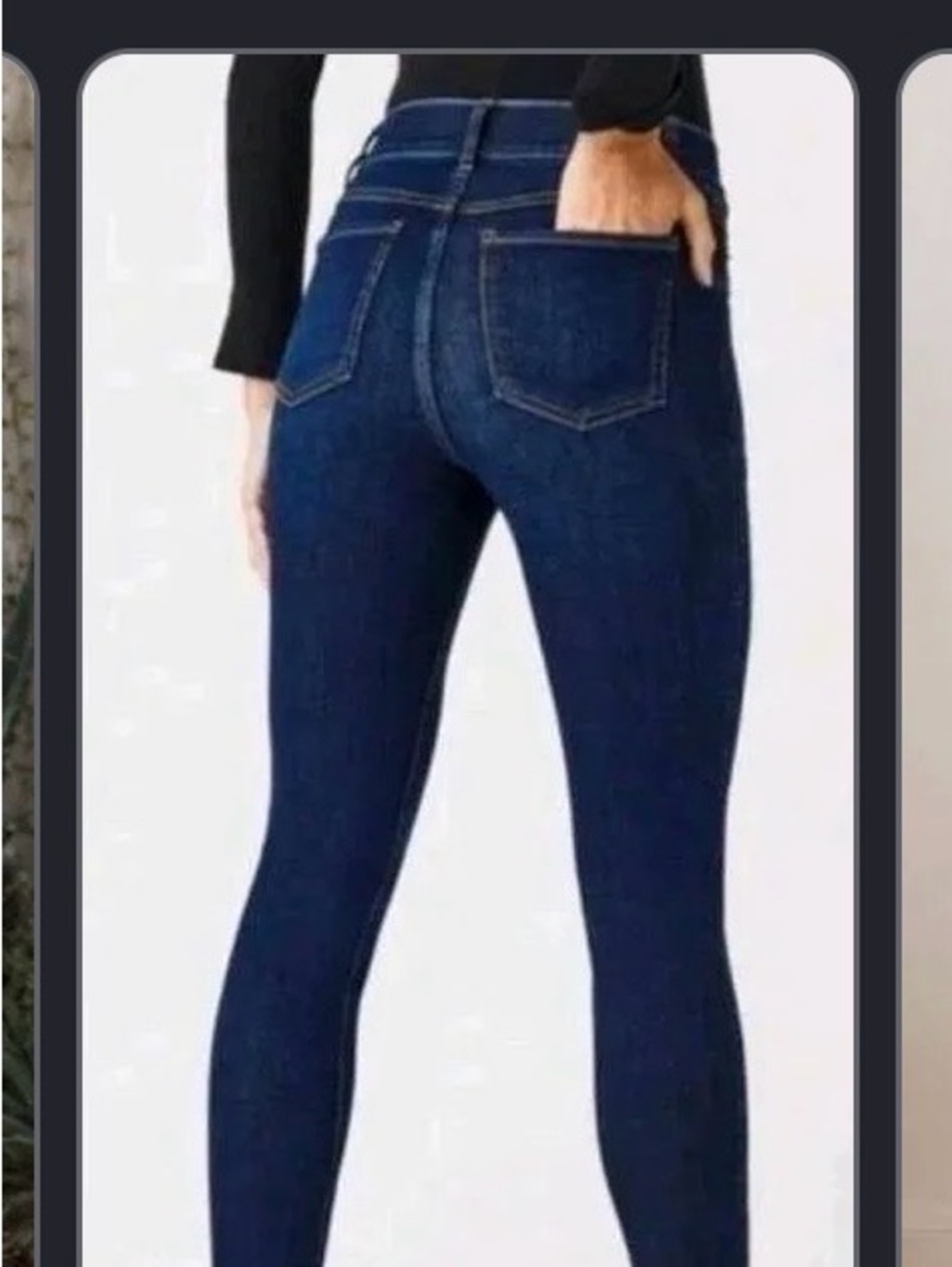 SPANX Women's High-Rise Dark Indigo Denim Jeans